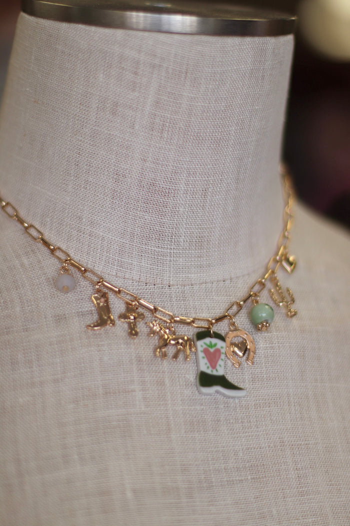 Gold Western Vibe Charm Necklace