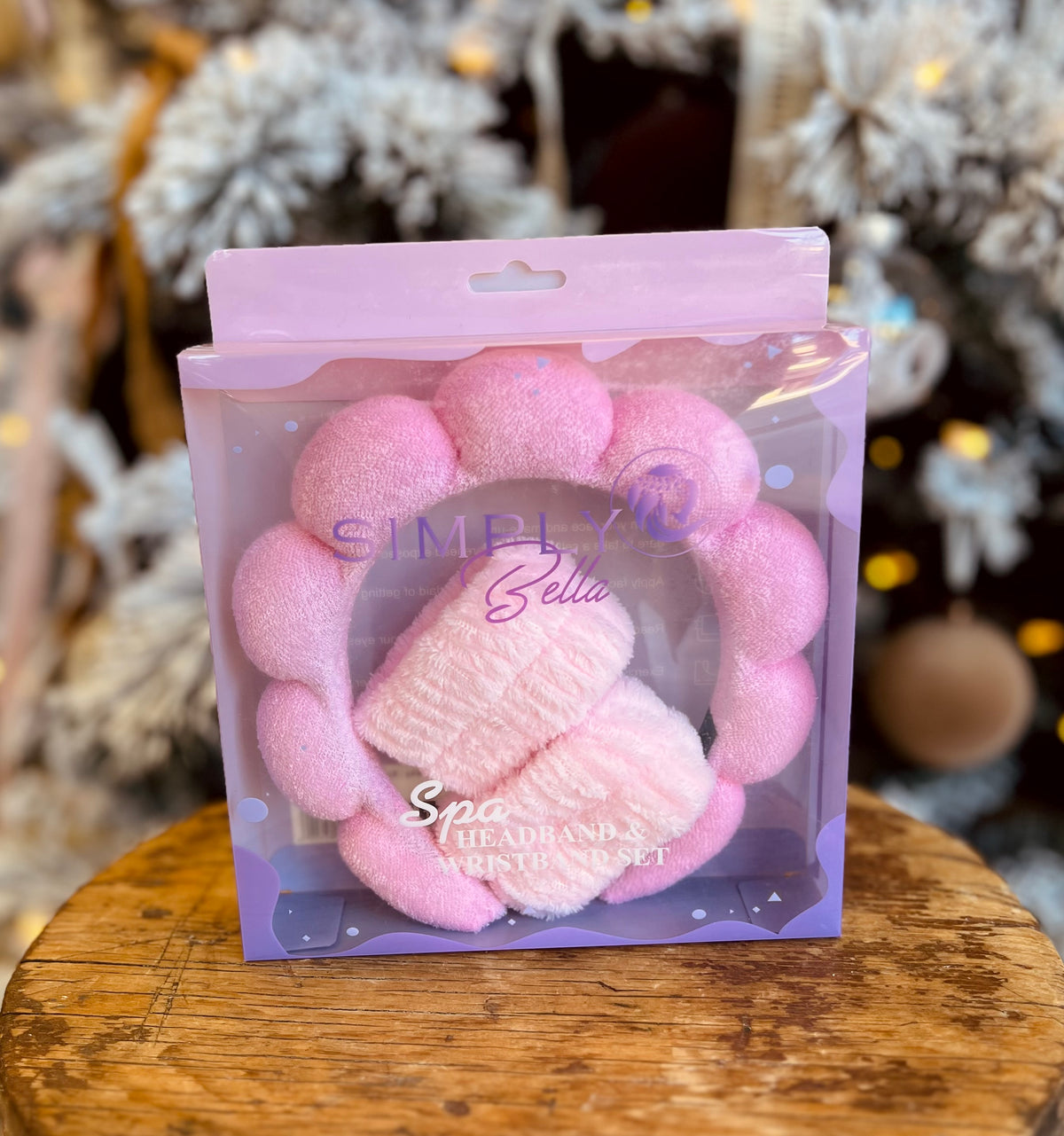 Pink Spa Headband & Wristband Set