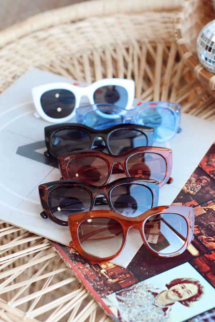 Tinted Round Cateye Sunglasses