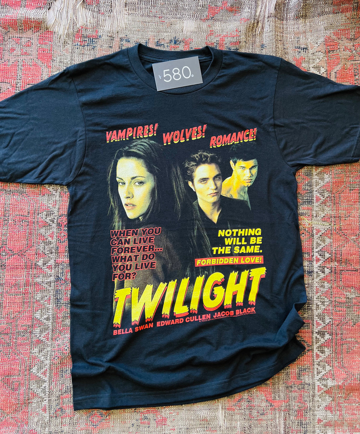 Twilight, Vampire! Wolves! Romance! Black Graphic Tee