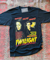 Twilight, Vampire! Wolves! Romance! Black Graphic Tee