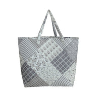 "Charming Greys" Quilted Tote Bag