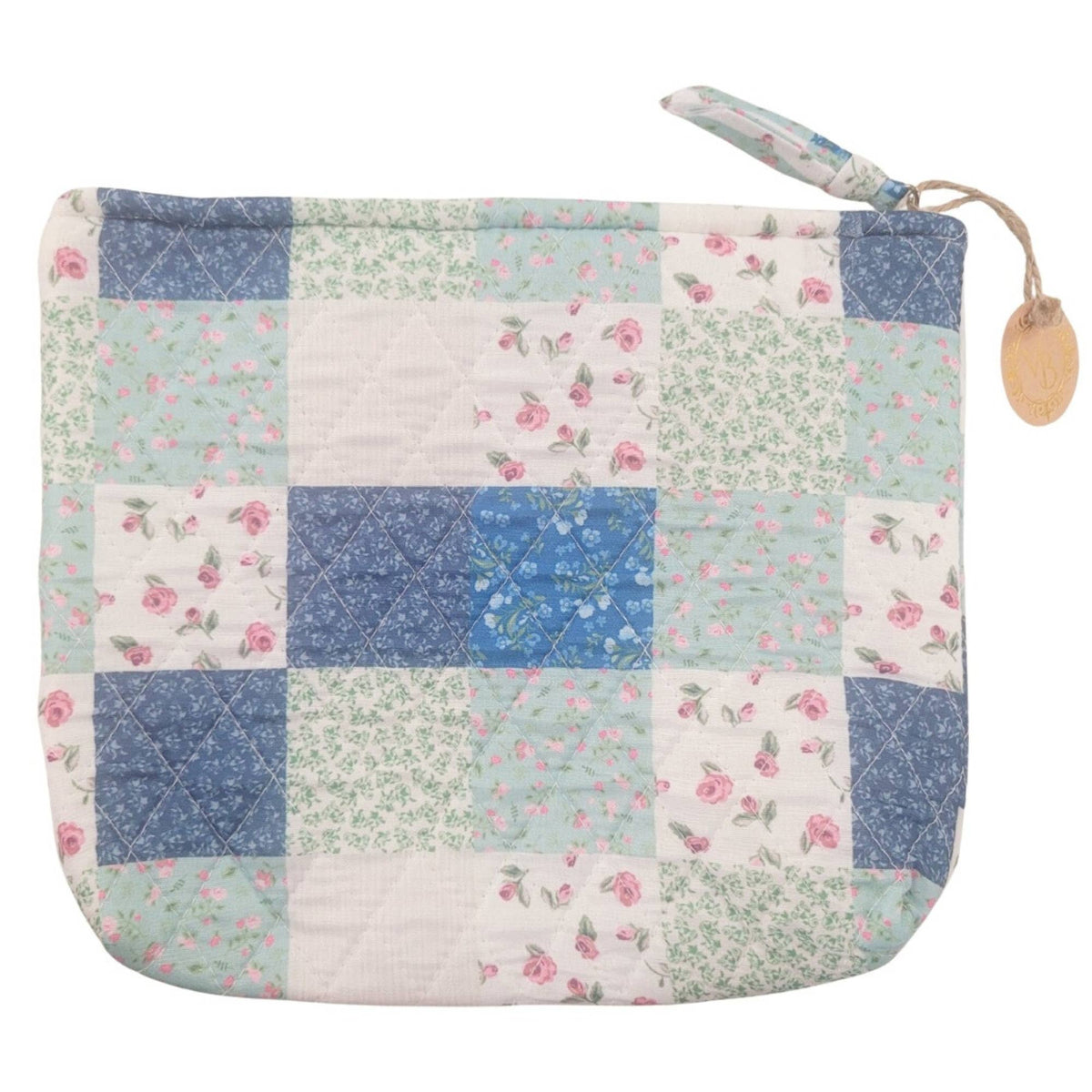 "Floral Delight" Quilted Cosmetic Bag