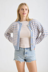 Twila Striped Blue Cardigan