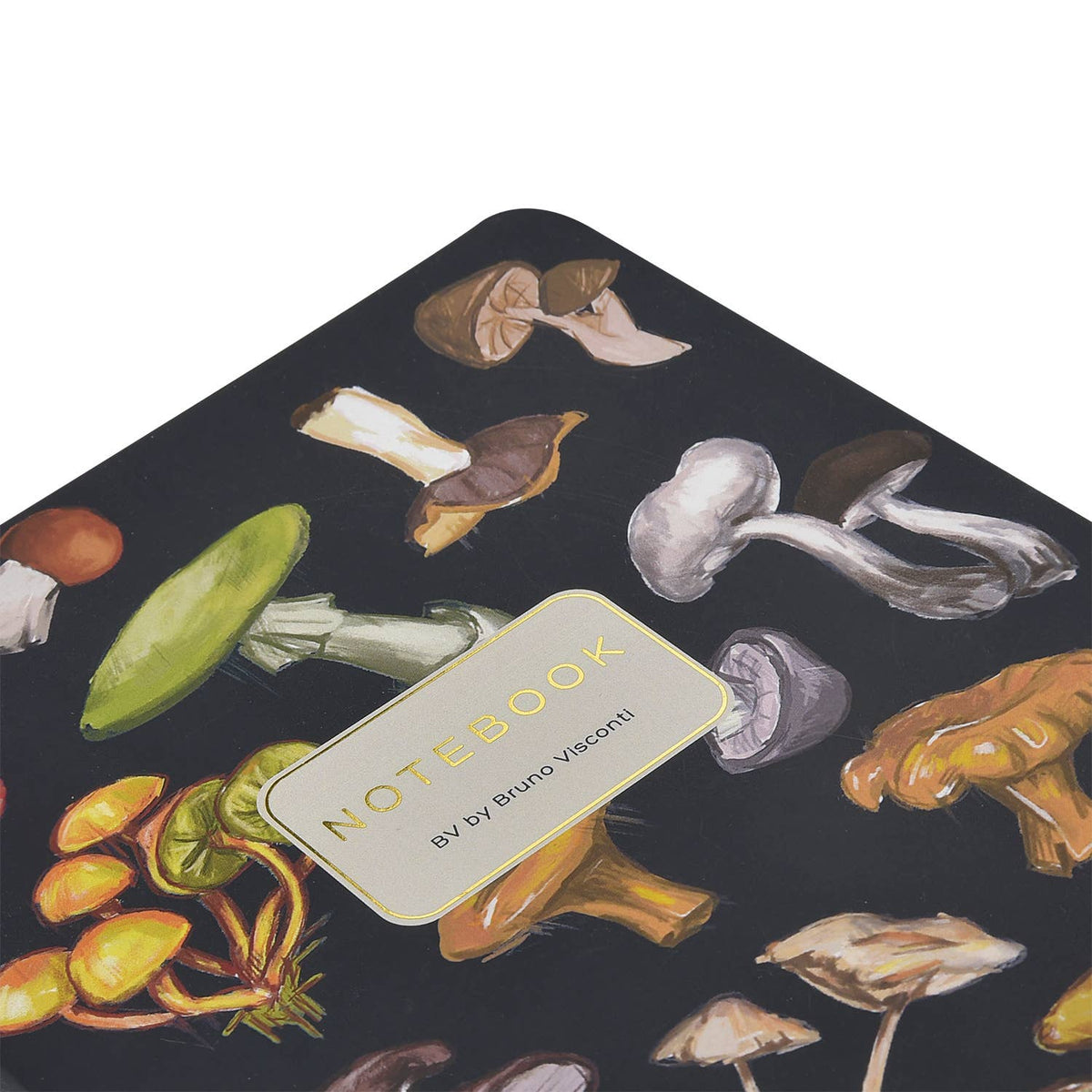 Mushrooms on Black Notebook