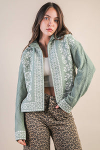 Cozy Mock Neck Zip Up Sweater