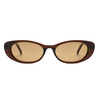 90s Slim Oval Nararow Women Fashion Sunglasses