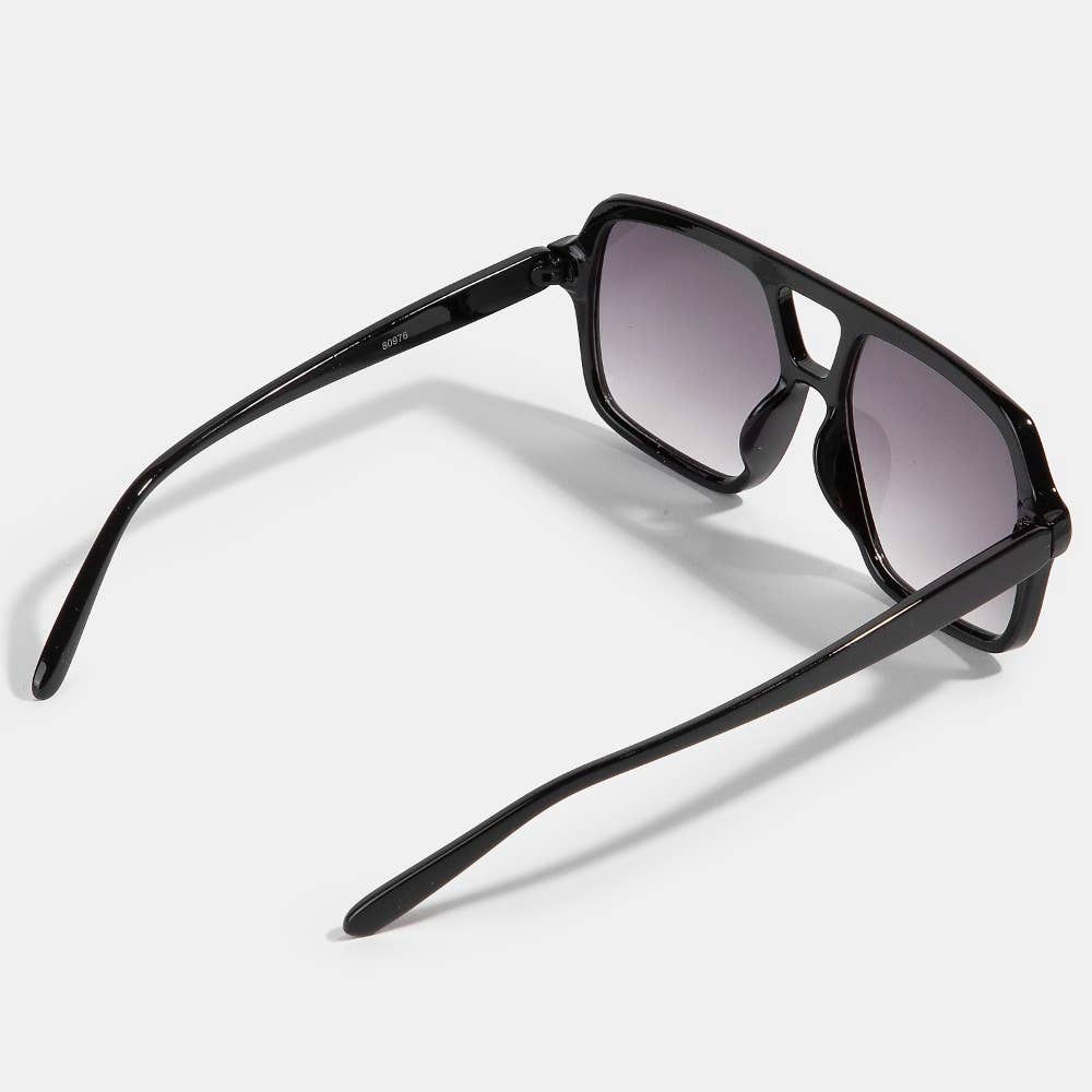Large Acetate Frame Retro Aviator Sunglasses