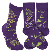 100% That Witch Halloween Socks