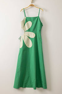 Daisy Cutout Green Midi Dress