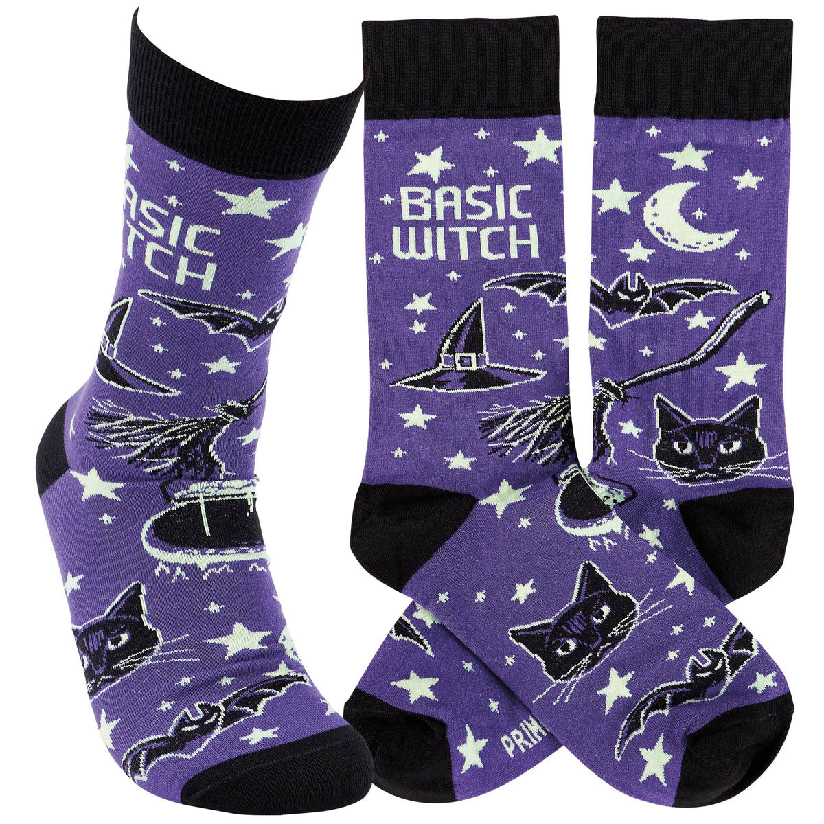 Purple Basic Witch Socks