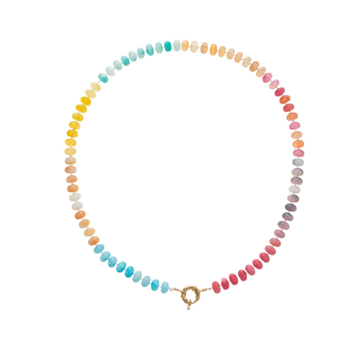 Natural Stone Colorful Beaded Necklace