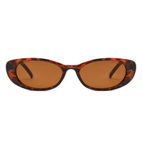 90s Slim Oval Nararow Women Fashion Sunglasses