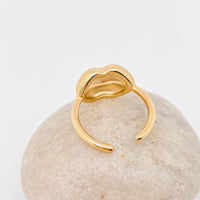 18K Gold Plated Adjustable Lips Ring