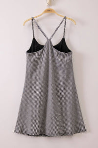 Ava Checkered Knit Active Tennis Dress Black