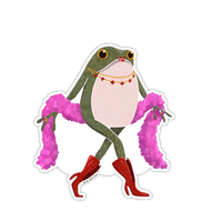 Demure Frog Sticker