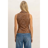 Britt Paisley Lace-Up Vest