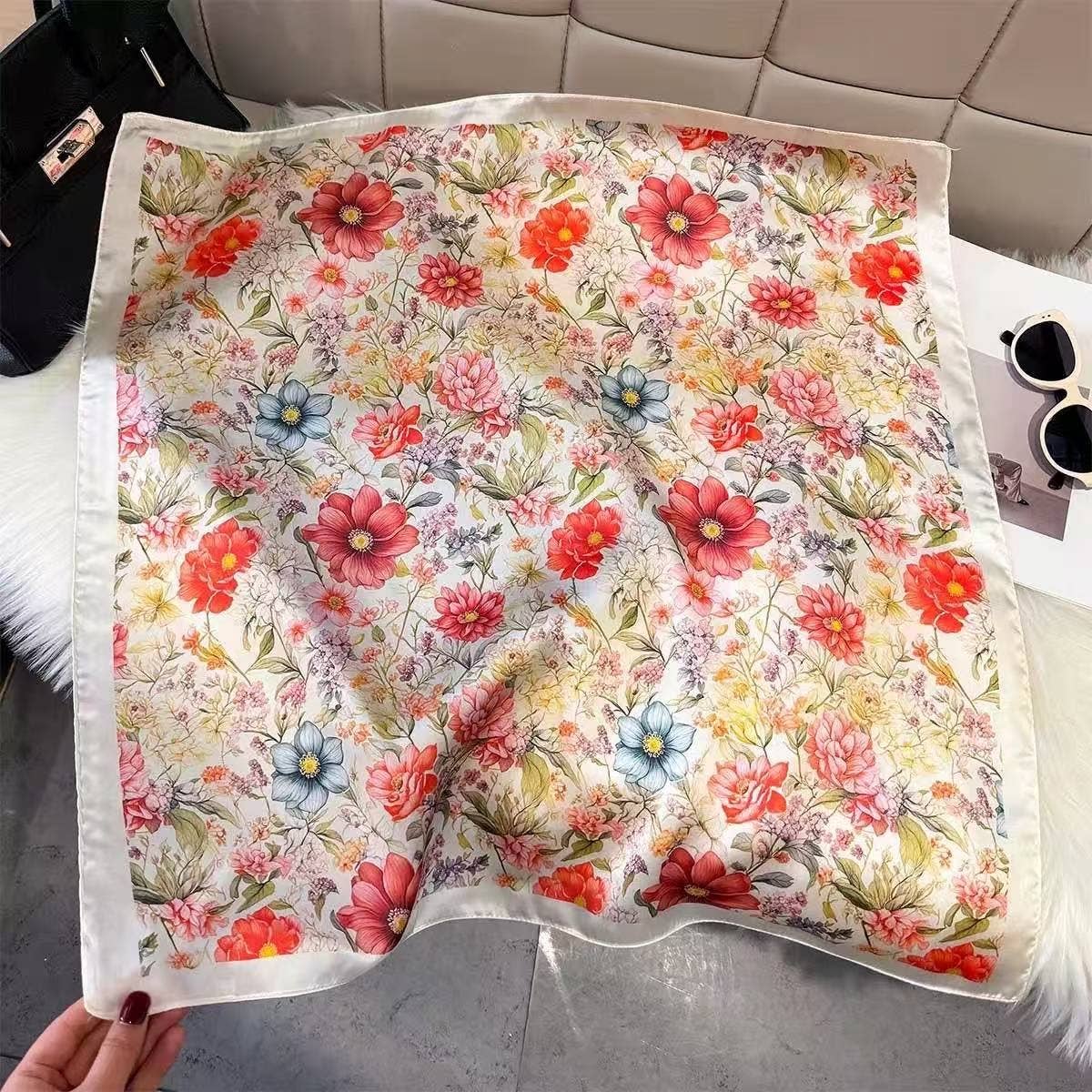 Pink Botanical Floral Bandana