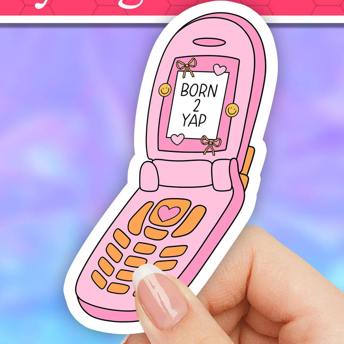 Born to yap sticker 3"