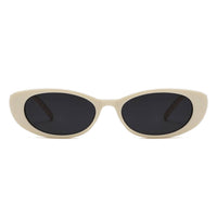 90s Slim Oval Nararow Women Fashion Sunglasses