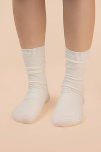 Ribbed mock socks: OLIVE