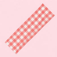 Red Gingham & Black Polka Dot Headband Set